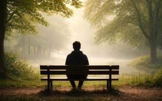 silhouette-banc-parc-arbres-brouillard