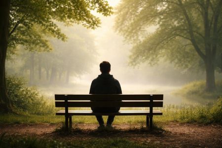 silhouette-banc-parc-arbres-brouillard